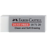 Faber-Castell Radierer DUST-FREE 187120 22x12x62mm wei&szlig;