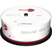 PRIMEON DVD-R 2761205 16x 4,7GB 120Min. Spindel 25 St./Pack.