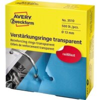Avery Zweckform Lochverst&auml;rkungs- ring 3510 transparent 500 St./Pack.