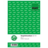 Sigel Gespr&auml;chsnotiz GE513 DIN A5 50Blatt gelb