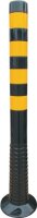 Sperrpfosten Polyurethan schwarz/gelb D.80mm z.Aufschr.m.Befestigungsmat.H1000mm
