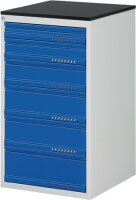 Schubladenschrank BK650 H1030xB580xT650mm grau/blau...