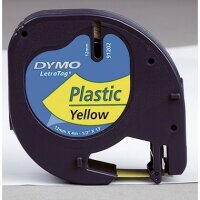 DYMO Schriftbandkassette LetraTag S0721670 12mmx4m schwarz auf gelb