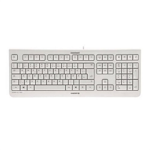 Cherry Tastatur KC1000 JK-0800DE-0 USB Fl&uuml;steranschlag wei&szlig;/grau