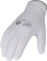 Handschuhe Gr.8 wei&szlig; EN 388 PSA II Nyl.m.PU ASATEX