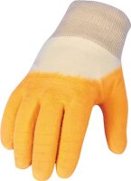 Handschuhe Gr.10 gelb I PSA I Baumwolle m.Latex ASATEX
