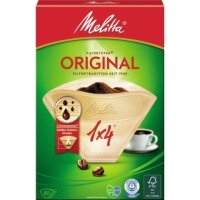 Melitta Kaffeefiltert&uuml;te Typ 1x4 206810 naturbraun 80 St./Pack.