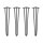Emuca Set aus vier Hairpin 3-Stangentischbeinen, H&ouml;he 710 mm, schwarz lackiert
