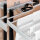 Emuca Ausziehbarer Hosenb&ouml;gel, regulierbar, f&uuml;r Modul 800 mm, 7 Stangen, Aluminium und Stahl, Matt eloxiert