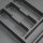 Emuca Besteckfach Optima f&uuml;r K&uuml;chenschublade Vertex/Concept 500, Modul 600 mm, Spanplatte 16mm, Kunststoff, Anthrazitgrau