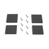 Emuca Satz mit zwei Square rechteckigen Tischbeinen, Breite 800 mm, wei&szlig; lackiert
