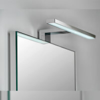 Emuca LED-Anbauleuchte f&uuml;r Badspiegel, 450 mm, IP44, kaltes wei&szlig;es Licht, Aluminium und Kunststoff, Verchromt