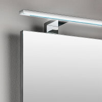 Emuca LED-Anbauleuchte f&uuml;r Badspiegel, 800 mm, IP44, kaltes wei&szlig;es Licht, Aluminium und Kunststoff, Verchromt
