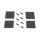 Emuca Satz mit zwei Square rechteckigen Tischbeinen, Breite 800 mm, schwarz lackiert