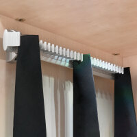 Emuca Ausziehbarer seiticher Krawattenhalter, Aluminium und Kunststoff, Matt eloxiert