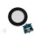 Emuca LED Einbauleuchte Mizar f&uuml;r M&ouml;bel, Durchmesser 66 mm, kein Spannungswandler ben&ouml;tigt, Stahl und Kunststoff, Matt Schwarz