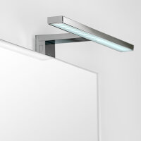 Emuca LED-Anbauleuchte f&uuml;r Badspiegel, 300 mm, IP44, kaltes wei&szlig;es Licht, Aluminium und Kunststoff, Verchromt