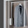 Emuca Ausziehbare Kleiderstange f&uuml;r Schrank, regulierbare 600-830 mm, Bis 12Kg, Stahl, Wei&szlig;
