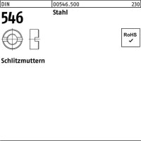 Schlitzmutter DIN 546 M8 Stahl 500 St&uuml;ck