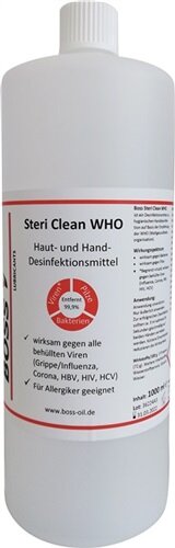 H&auml;nde-Desinfektionsmittel Boss Steri Clean WHO 1l BOSS