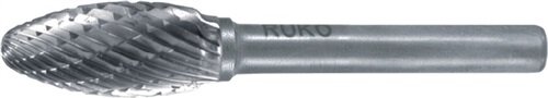 Fr&auml;sstift FLH D.12mm Kopf-L.32mm Schaft-D.6mm HM Verz.KVZ 4 RUKO