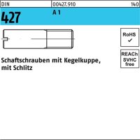 Schaftschraube DIN 427/ISO 2342 Kegelkuppe/Schlitz M10x 20 A1 100 St&uuml;ck