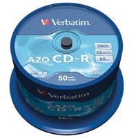 Verbatim CD-R 43343 52x 700MB 80Min. Spindel 50 St./Pack.