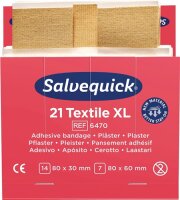 Pflasterstrips Salvequick Textilpflaster ext.gr.6Nachf&uuml;llpack je 21St.SALVEQUICK