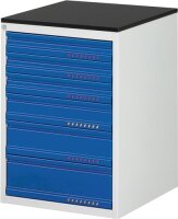 Schubladenschrank BK 650 H820xB580xT650mm grau/blau...