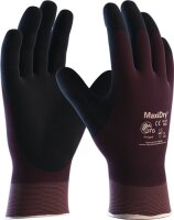 Handschuhe MaxiDry 56-427 Gr.8 lila/schwarz Nyl.m.Nitrilschaum