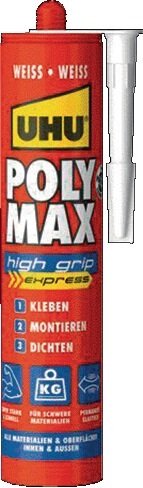Kleb- u.Dichtstoff POLY MAX HIGH GRIP EXPRESS wei&szlig; 425g Kartusche UHU