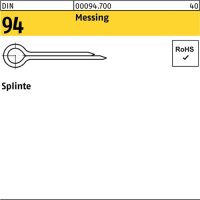 Splinte DIN 94/ISO 1234 1,6x 16 Messing 200 St&uuml;ck