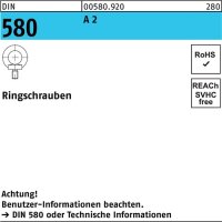Ringschraube DIN 580 M6 - kleiner Grundk&ouml;rper A 2 1...
