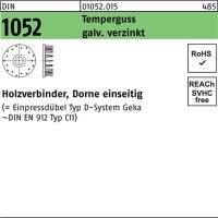 Holzverbinder DIN 1052 einseitig 80x21xM20 Temperguss galv.verz. 50St.