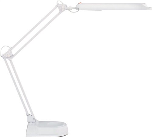 Schreibtischlampe Metall/Ku.wei&szlig; H.max.450mm m.Standfu&szlig; m.LED