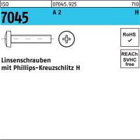 Flachkopfschraube ISO 7045 PH M3x 6-H A 2 200 St&uuml;ck