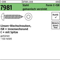 Blechschraube DIN 7981 LIKO ISR 2,2x13 -C-T6 Stahl galv.verz. Spitze 2000St.
