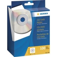 HERMA CD/DVD H&uuml;lle 1140 12,4x12,4cm wei&szlig; 100...