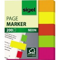 Sigel Haftmarker Neon HN655 12x50mm 200Bl. sortiert 5...