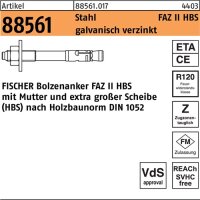 Ankerbolzen R 88561 FAZ II 16/200HBS Stahl galv.verz. 10...