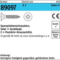 Spanplattenschraube R 89097 SEKO PZ VG 3,5x 16-Z A 2 200...