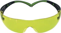 Schutzbrille SecureFit-SF400 EN 166,EN 170 B&uuml;gel schwarz gr&uuml;n,Scheibe gelb