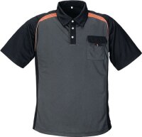 Herrenpoloshirt Gr.XL dunkelgrau/schwarz/orange TERRATREND