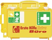 Erste Hilfe Koffer Extra B&uuml;ro B260xH170xT110ca.mm leuchtgelb S&Ouml;HNGEN