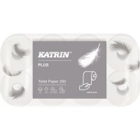 Katrin Toilettenpapier Plus 104872 3-lagig wei&szlig; 8...