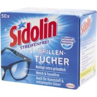 Sidolin Brillenputztuch 605611 blau 50 St./Pack.