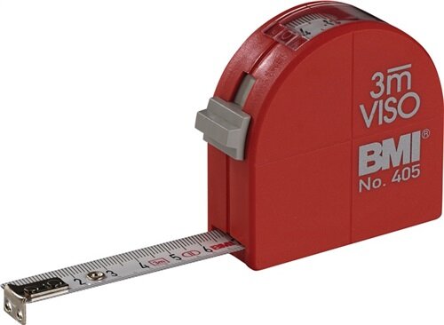 Taschenrollbandma&szlig; VISO L.3m B.16mm mm/cm EG II PA Sichtfenster BMI