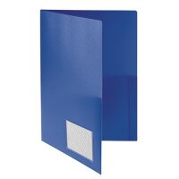 FolderSys Brosch&uuml;renmappe 10008-40 DIN A4 PP Klarsichttasche blau