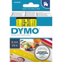 DYMO Schriftbandkassette D1 S0720790 6mmx7m schwarz auf gelb