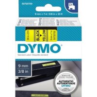 DYMO Schriftbandkassette D1 S0720730 9mmx7m schwarz auf gelb